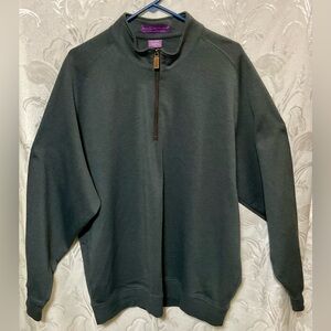 Martin Golf Apparel Easy Care Gray Long Sleeve 1/4 Zip Shirt